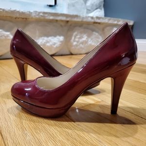 Women's red high heel shoes
